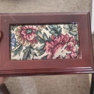 Floral Tapestry Wooden Box